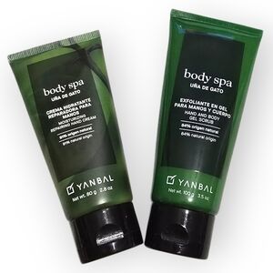 YANBAL Body Spa‎ Cat's Claw 2 PC Set Exfoliant And Hand Cream 91% Natural Beauty